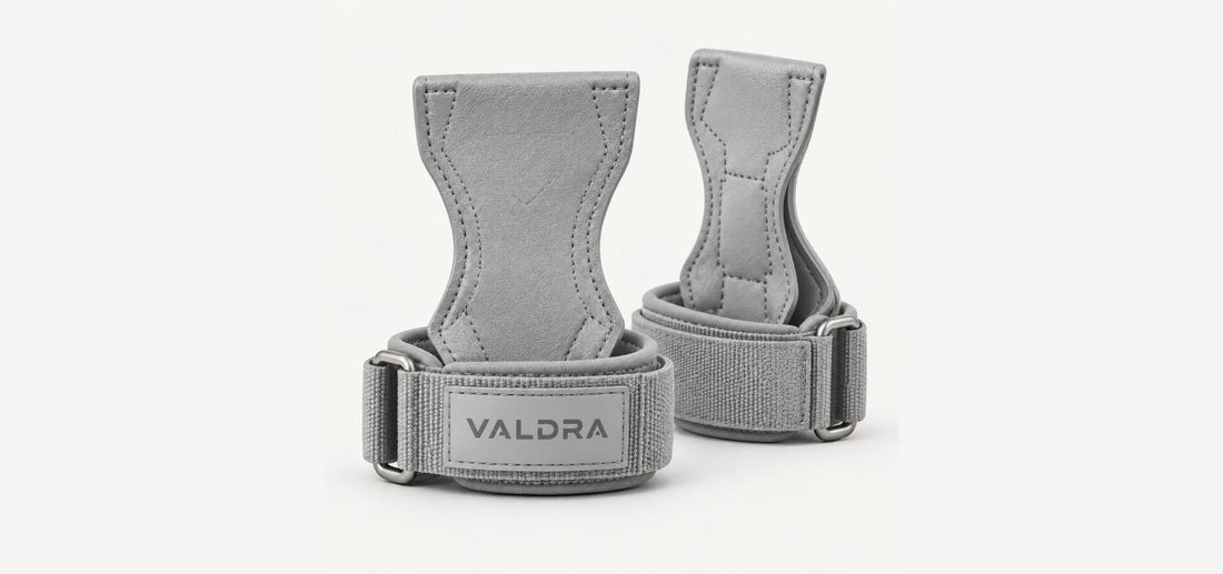 Valdra My Grip padded lifting grips in grey