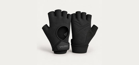 Valdra Big Lifting Gloves, padded weightlifting gloves with wrist wrap, black